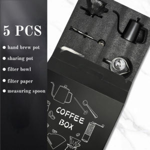 5/7 PCS Hand Brew Coffee Pot Set Home Hand Grinder Coffee Maker Glass Coffee Sharing Pot Filter Cup