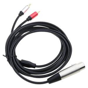 XLRR Female to 2RCA Male Gold Plate Stereo Audios Cable XLRR to 2RCA Adapter Cable for Microphone Speaker Connection