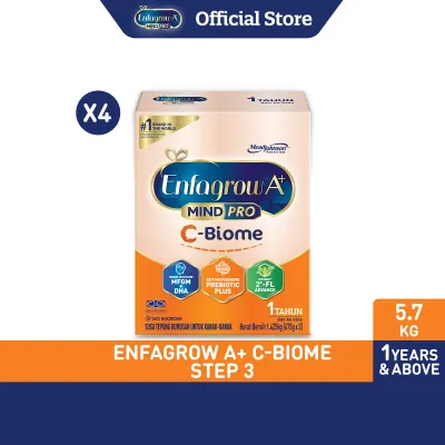 [Bundle of 4] Enfagrow A+ C-Biome (1Y+) Original Milk Formula Powder (1.425kg x 4) [C-Section Children]