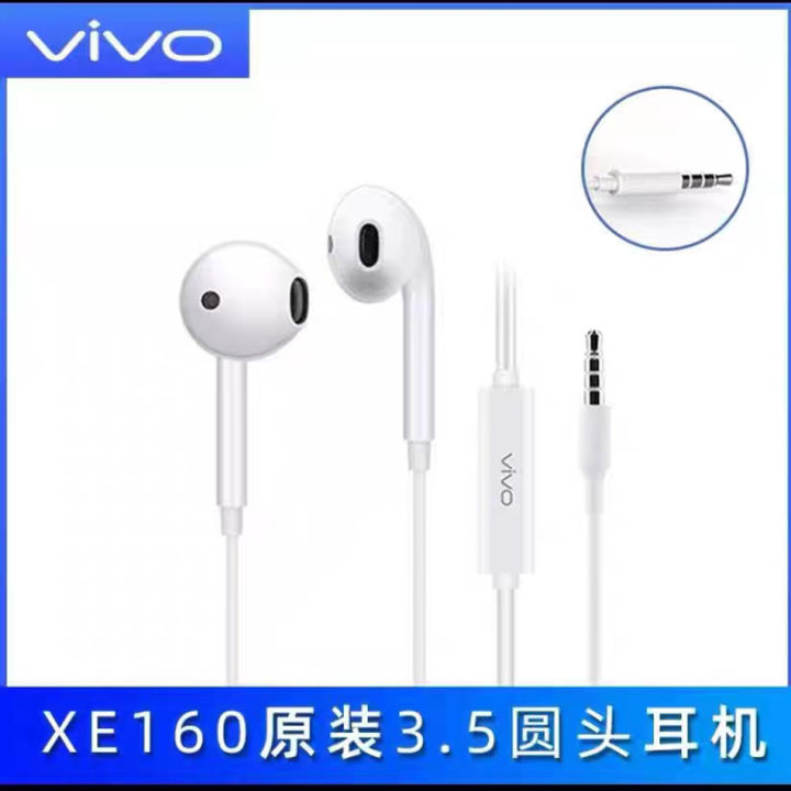 Original VIVO XE160 Pulg Earphones Wired Headset Earplugs With  Microphones Half In-ear Wear Comfortable Lazada PH