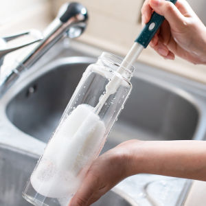 ฟองน้ำล้างแก้ว ขวด แปรงล้างแก้วน้ำ แปรงล้างขวดน้ำ ถอดได้ ฟองน้ำนุ่มไม่ทำให้ขวดเป็นรอย