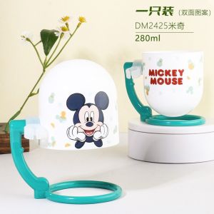 Tôi Biết Disney trẻ em răng Cốc đánh răng cốc đánh miệng cốc đánh răng xoay hoạt hình cho bé cup chống rơi đập Mickey Elsa cup