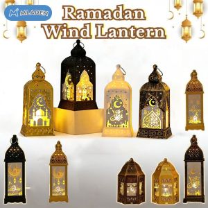 MLADEN Hari Raya Night Light Ramadan Eid Night Light Candle Decor Wind Lamp Eid Mubarak Muslim Night Lamp