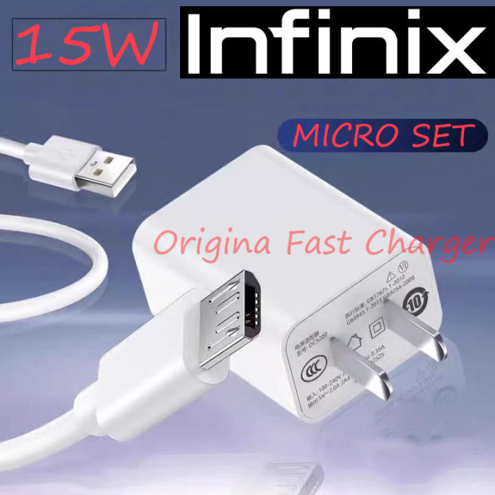 Infinix Quick Charge Micro USB Cable Adapter Set 1M Cord, Fast  Charging, Universal Compatibility