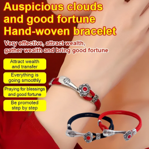 【Everything Goes Well】Auspicious Cloud Auspicious Bracelet Bring Good Luck Adjustable Hand Braided Red Rope Bracelet