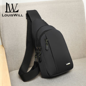 LouisWill กระเป๋าสะพายไหล่แฟชั่นกระเป๋ากีฬาสะพายไหล่หน้าอกของผู้ชายกระเป๋ากีฬาสะพายไหล่คาดลำตัว Tas Rekreasi น้ำหนักเบากันน้ำกระเป๋าทนทานต่อการสึกหรอกระเป๋าถนนกระเป๋าเดินทางกระเป๋าลำลองกระเป๋าใส่โทรศัพท์