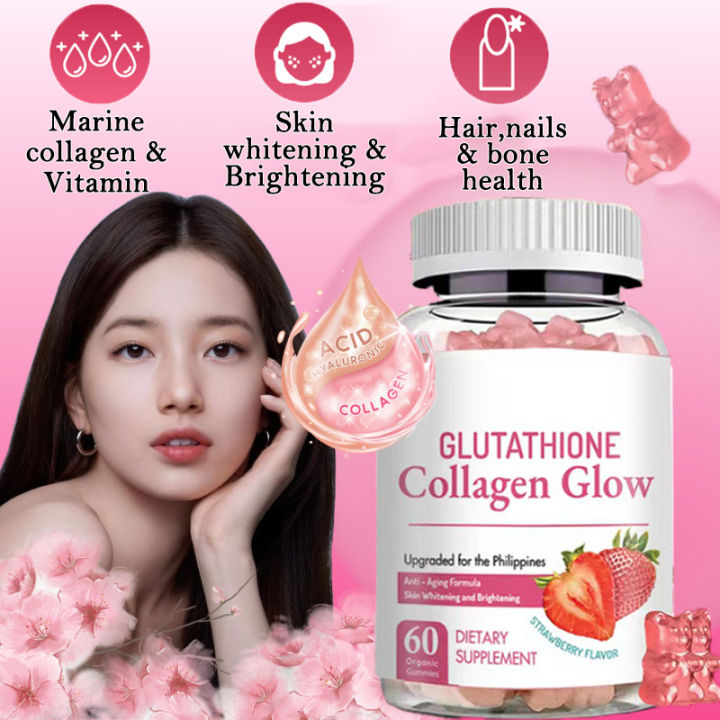 Glutathione Collagen Glow Strawberry And CranBerry Anti-Aging Whitening ...