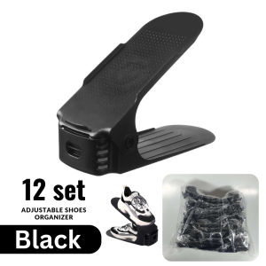 Rak Sepatu Susun Lipat 12 set Hemat Tempat Anti Slip Double Layer Shoes Organizer NC126