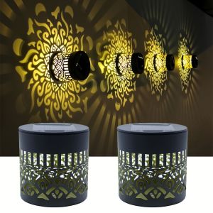 NOBLELUX LED Solar Wall Lamp Waterproof Sunflower Mandala Garden Decorative Light High Quality Hollow Pattern Fence Wall Light Outdoor Night