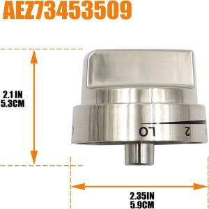 SH AEZ73453509 Stove Knob Metal Replacement Parts Oven Cooktop Knobs Stove Switch Accessories Durable Gas Range Knob Replacements Fit for Gas Range/Oven