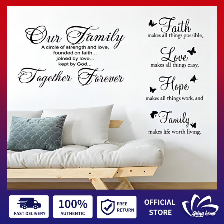2 Pieces Wall Stickers Scripture Quotes