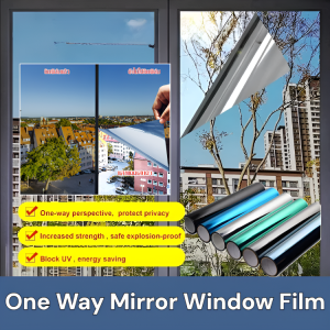One-Way Mirror Sun-Proof Privacy Window Film Heat Insulation UV-Proof Privacy Film Home Or Office