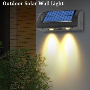 SDRYHTDH Super Bright Solar LED Light Energy Saving Condenser Lens Solar Garden Lamp Multifunctional Easy To Install LED Wall Light Courtyard