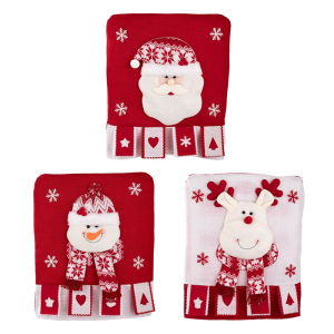 Christmas Themed Elastics Chair Cover Realistic Christmas Designs for Family Gatherings