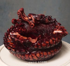 asbak unik roko Naga/Dragon lingkar Home Decoration/Hiasan Meja Tamu/WARNA CALLAS