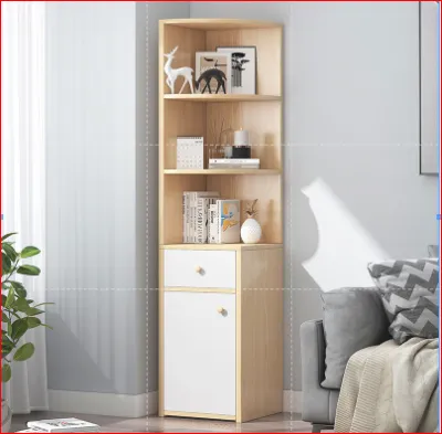 Kitchen Needs Nordic Corner Cabinet Shelf with Drawer Display Shelves