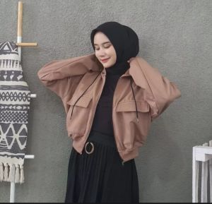ADEL JAKET HOODIE WANITA CROP OVERSIZE BAHAN FLEECE GAYA KOREA STYLE