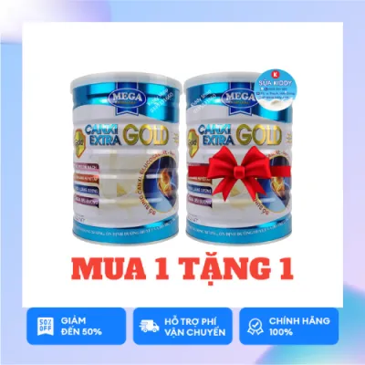 [Mua 1 tặng 1] Sữa canxi cho người già đau nhức khớp loãng xương Canxi Extra Gold lon 900g