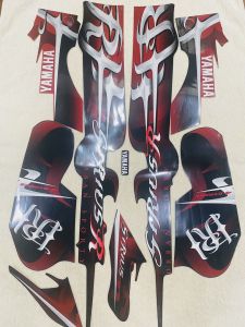 Bộ tem decal dán xe máy yamaha sirius hoa văn đời 2011 màu đỏ siêu đẹp