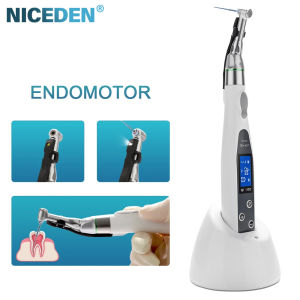 NICEDEN Dental Wireless LED Endo Motor 9 Modes 16:1 Standard Contra Angle Endo Smart Rotary Dentistry Endodontic Instrument for Root Canal Endodontic Treatment