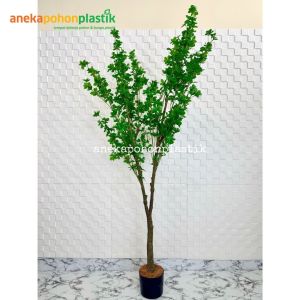 Pohon Artificial Tanaman Daun Semanggi T170 Latex Pot Dasar Hitam Plastik Dekorasi Rumah Aesthetic
