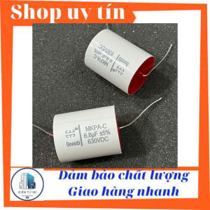 Tụ cao cấp cản loa treble ( Trắng đỏ ) 6.8uf 630v kích thước rất lớn.