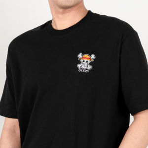 Otsky Kaos Pria Logo One Piece Luffy King Pirates Cotton 24s