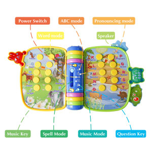 BW Baby Toys Musical Rhymes Book Educational Toy for 6 months 12 3 4 year old toys kids Early Development Learning e-book Toys toddler Nursery boys and girls Music Books