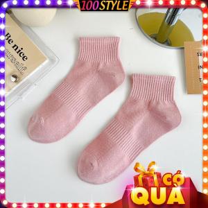 Tất Vớ Ngắn Trên Mắt Cá Gân Dọc Thun Bàn Chân GanN - 100style