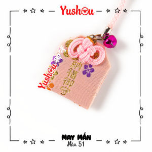 Móc Khóa Yushou May Mắn - Hoa Mai (Kiểu Omamori) Có sẵn
