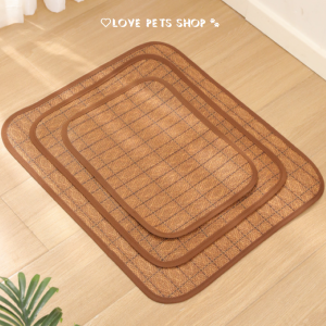 Thảm nằm làm mát cho Chó Mèo bằng sợi tre hình chữ nhật (mẫu mới) - Love Pets Shop