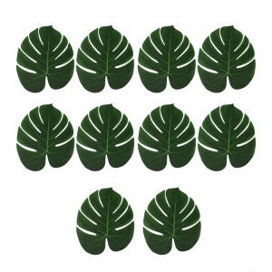 10Pcs Artificial Monstera Leaf Decoration Reaslitic Foliages For Wedding Home Party Decoration Vase Arrangement