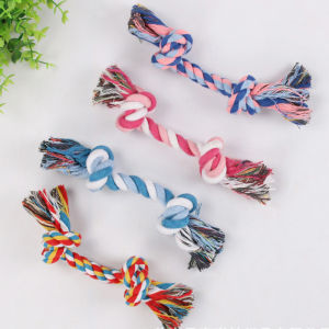Pet Toy Supplies Puppy Dog Rope Toy Cotton Braided Bone Rope Clean Molar Chew Knot Play Toy