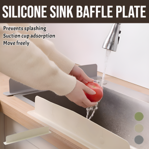 Integrated Suction Cup Sink Water Retaining Plate Silicone Sink Splash Guard Splash-Proof Board Water Strip Reusable Prevent Water