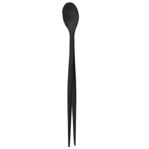 YESMILE Portable Sauce Spoon Multi-functional 2in1 Design Food Tweezers High Quality Stainless Steel Metal Spoon Chopstick Kitchen Utensil