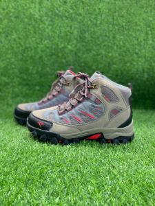 Sepatu Gunung Pria/Wanita Hiking SNTA 493 Grey Red Outdoor Pendaki Cepat Kering Anti Air Nyaman Uniseks Pria Wanita Set Top Brand