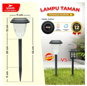 SPEEDS Lampu Taman Praktis Tenaga Surya Matahari Lampu Tancap Hiasan Taman Outdoor 202-5031