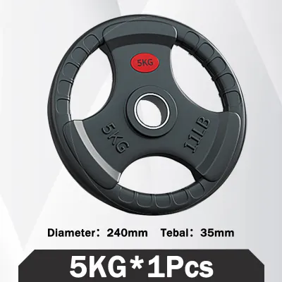 JF Indonesia SPORT Rubber Coated Barbell Plate 2.5KG / 5KG /Piringan Barbell 5 kg/ Piringan Dumbell bahan karet/Plate Barbel Alat Olahraga Angkat Besi