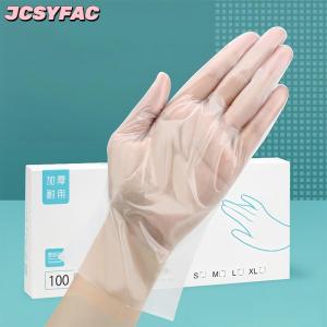 JCSYFAC 50 100Pcs Cao Su Miễn Phí Găng Tay TPE Găng Tay Dùng Một Lần Trong Suốt Không Trượt Axit Làm Việc An Toàn Thực Phẩm Cấp Hộ Gia Đình Làm Sạch Găng Tay
