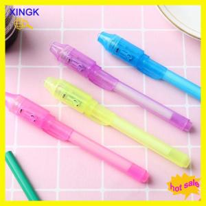 XINGK ปากกาเรืองแสงที่มองไม่เห็นไฟ LED สีม่วงเครื่องตรวจจับธนบัตรอิเล็กทรอนิกส์ปากกาเน้นข้อความหมึกอัลตร้าไวโอเล็ตสุดสร้างสรรค์