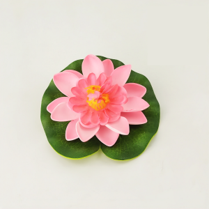 ดอกบัวลอยน้ำ 10 cm. ดอกบัวพลาสติก ดอกบัวตกแต่ง ดอกบัวปลอม ดอกบัวสระน้ำ ลอยน้ำได้ ตกแต่งน้ำตก ดอกบัวสวยงาม