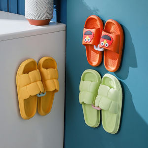 FF Kait Pakaian Dinding Mulus Multifungsi/Kait 2 Slot untuk Sandal Handuk Pakaian Kamar Mandi Tempat Tidur Dapur/Rak Sepatu COD