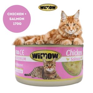 170g Premium Cat Food Creamy Wet Canned Chicken + Salmon Cat Food/Snack Adult & Kitten
