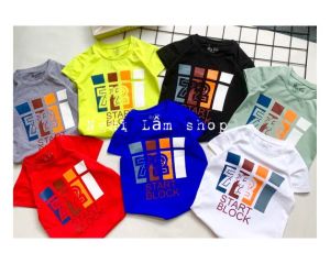 Áo thun ngắn tay bé trai chất liệu thun cotton 100% co giản 4 chiều in hình số 72 cho bé từ 10-36 kg
