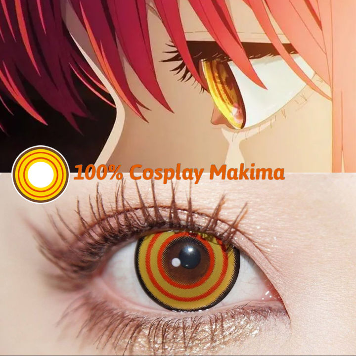 JeweLens Cosplay Makima Chainsaw Man Coloured Lenses Graded Contact