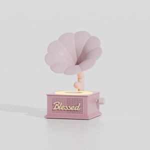 Retro Style Mini Bluetooth Speakers Light Luxury Wireless Subwoofer Computer Vinyl Record Player Plastic Decoration Sound Box