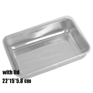5pcs Stainless Steel Food Storage Containers with Lids - Fresh Keeping Box with Sealed Lid - Stainless Food Container - Refrigerator Accessories for Snacks Meats Vegetables Fruit