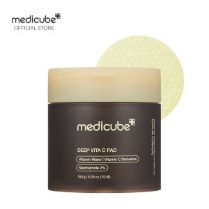 Medicube Deep Vita C Brightening Pad | Vitamin C Toner Pads for Radiance Dark Spot Reduction & Even Skin Tone