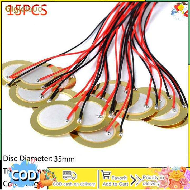 15PCS 35mm Piezo Amplifiers Discs With 10