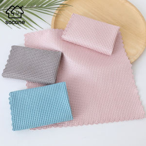 Socone multi-purpose Kitchen Towel 3-pack 30x30cm microfiber waffle-patterned cleaning cloths highly absorbent reusable